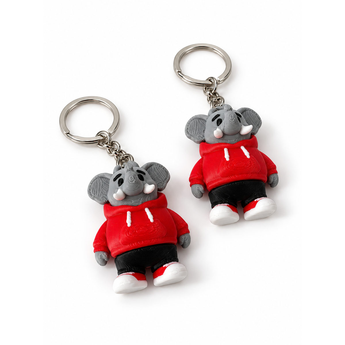 3D keychain Elephant in a hoodie